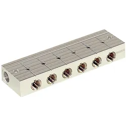 Riegler, Zubehör Druckluftwerkzeug, Verteilerleiste mit 8 integrierten Kugelhähnen Alu Druckguss G3/8