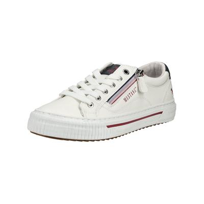 Sneaker MUSTANG SHOES "Mustang Shoes Sneaker Lederimitat", Damen, Gr. 37, weiß, Lederimitat, Schuhe Sneaker