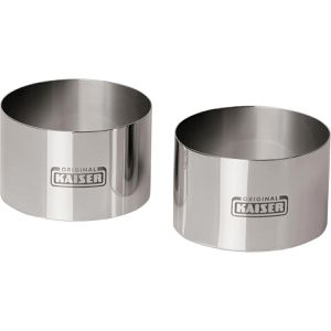 Kaiser Tortenring Dessert-& Speisering Piccantini backofenfest, aus Edelstahl, Ø 8 cm, Höhe 5 cm, 2 Stück