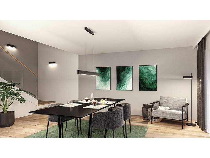 LED-Pendelleuchte Jagun 100 x 9 x 3cm Grau Filz LED-Platine