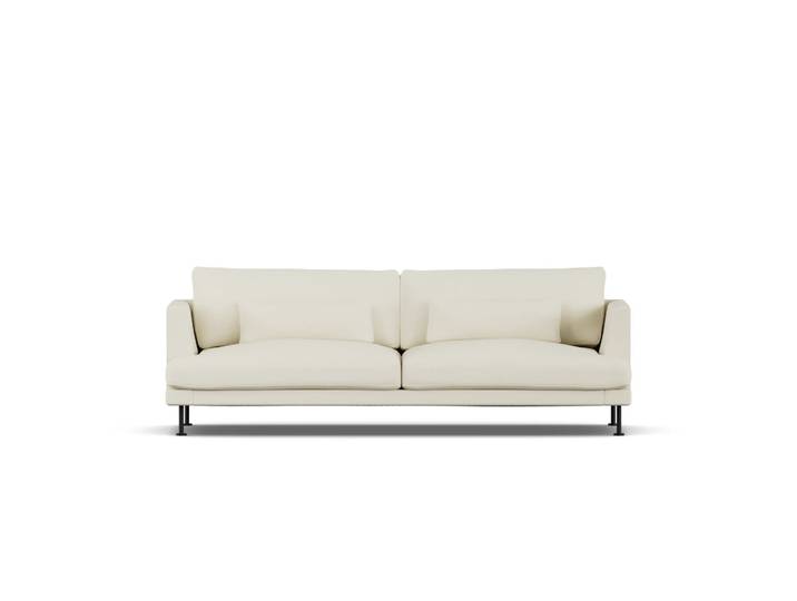 1898 Bredhult Sofa Oslo Nature 1540-Schwarzer Stahl, 3-sitzig