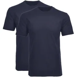 RAGMAN Herren T-Shirt 2er Pack - 1/2 Arm, Unterhemd, Rundhals Dunkelblau / 3XL