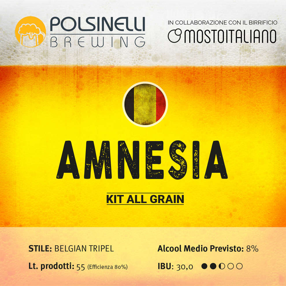 Polsinelli Kit all grain Amnesia pour 55 L - Belgian Tripel