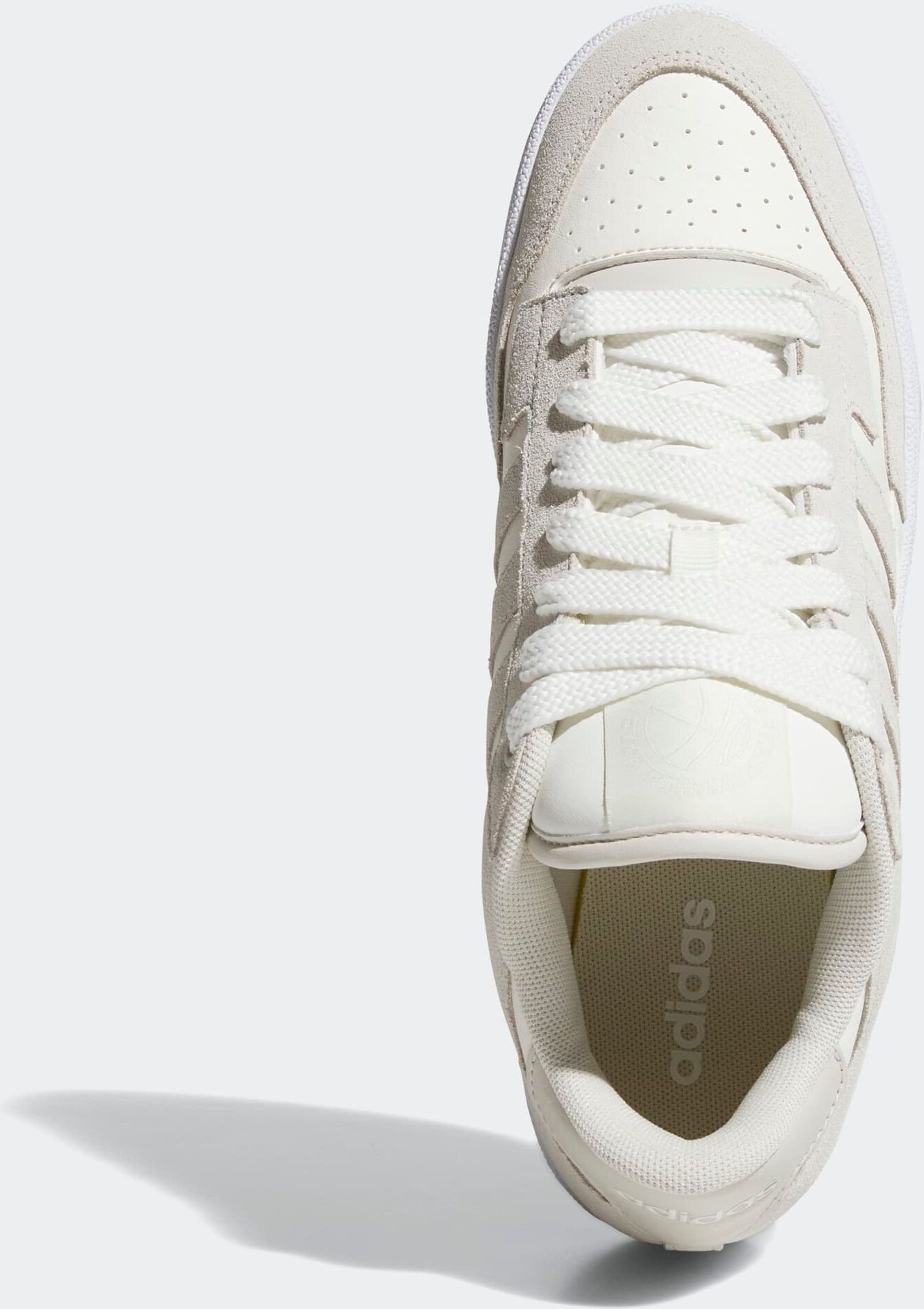 Sneaker ADIDAS SPORTSWEAR "RAPID COURT LOW", Gr. 46, weiss (orbit grau, cloud weiß, ftwr weiß), Leder, Synthetik, Schuhe Sneaker orbit grau, cloud weiß, ftwr weiß 46