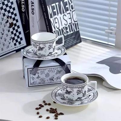 Inspired Living Vintage Floral Bird Ceramic Tea Cup & Saucer Set (200 Ml) With Dessert Tray Elegant Vintage Tea Cup Set For Coffee Vintage Floral Bird Ceramic Tea Cup & Saucer Set (200 Ml) With Dessert Tray Elegant Vintage Tea Cup Set For Coffee