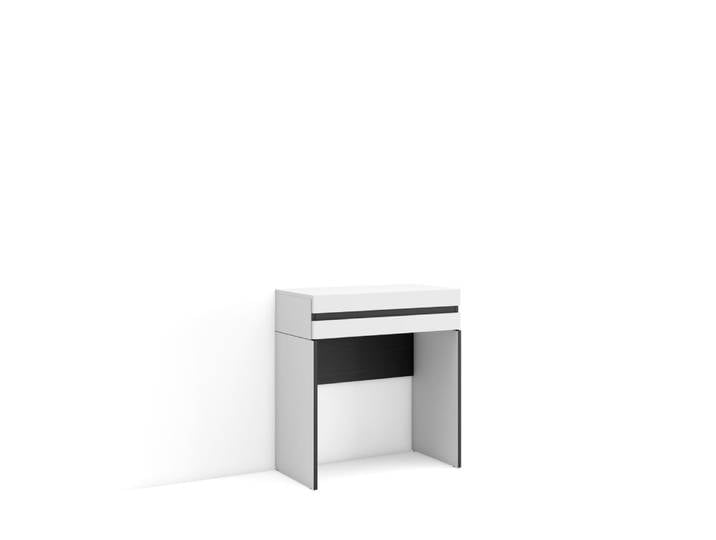 Coiffeuse effet bois blanc 70x35x75cm