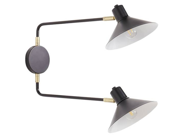 WANDLAMPE Schwarz Kadassa