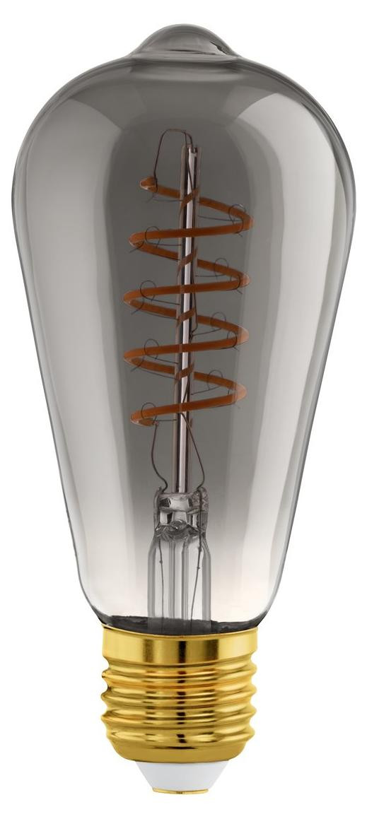 Eglo LED Filament Lamp E27 Vintage Warm Wit Licht 4W 100 Lumen Transparent Glas