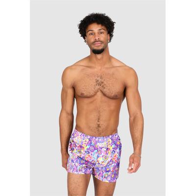 Boxershorts LOUSY LIVIN, Herren, Gr. S, rosa, türkis, 100% Baumwolle, Unterhosen, mit bunten Allover-Prints