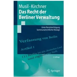 Musil:Das Recht der Berliner Verwaltung, Fachbücher von Andreas Musil, Sören Kirchner