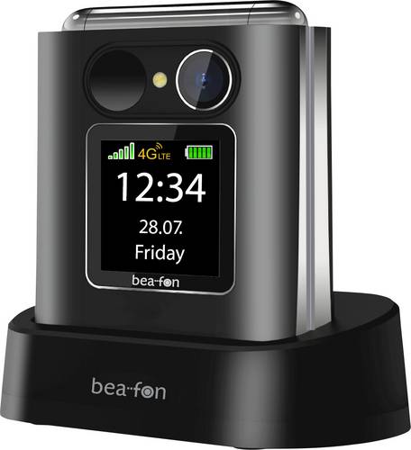 Beafon Fold 10 Senioren-Klapp-Handy Schwarz