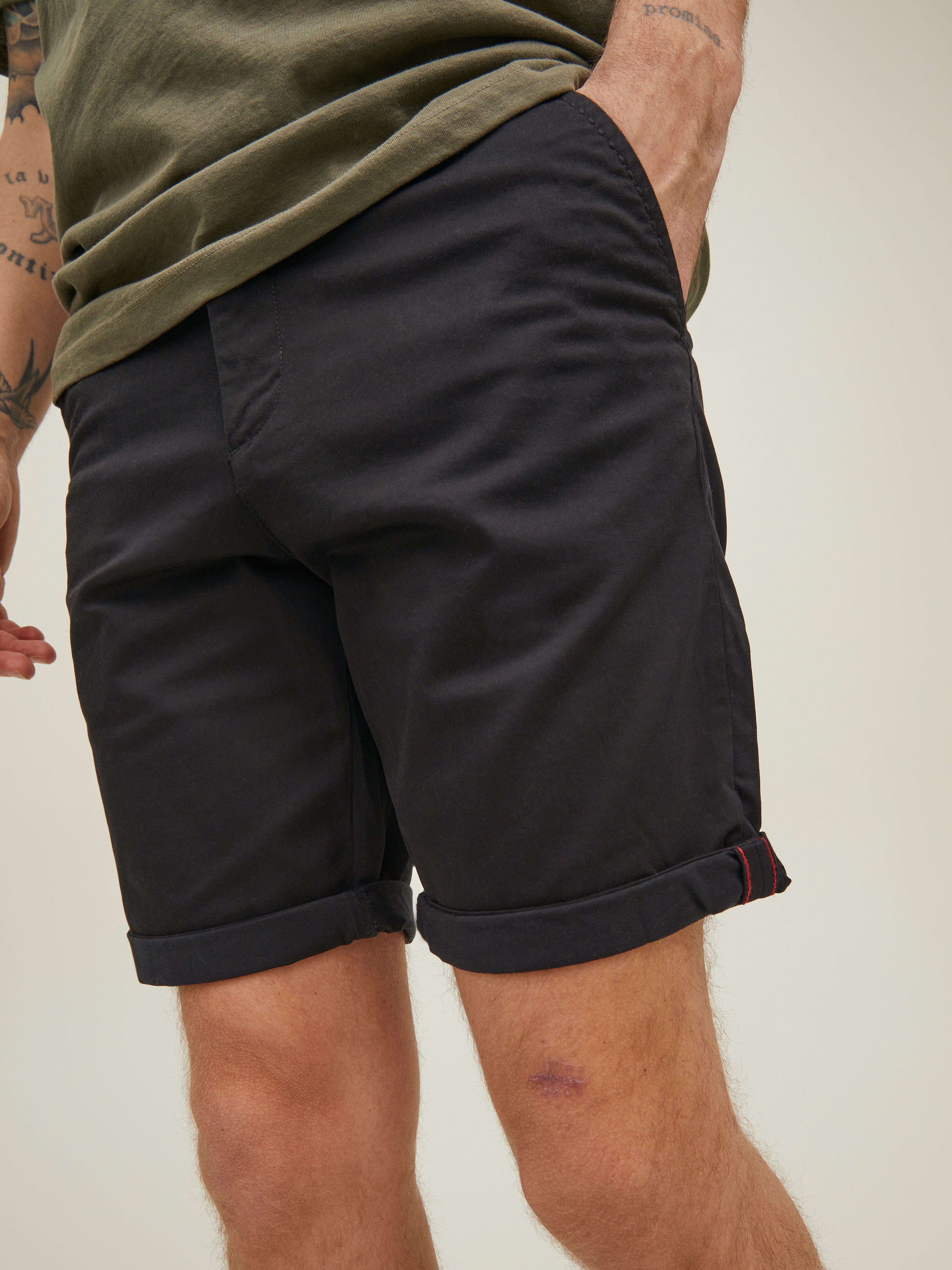 Jack & Jones "BOWIE SHORTS" mit Aufschlag schwarz XXL, N-Gr
