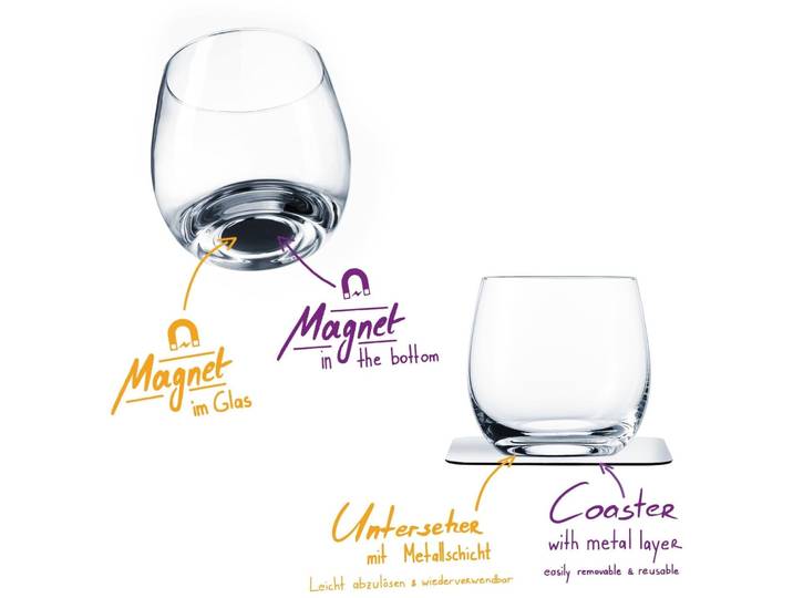 Whiskygläser silwy Transparent Glas H 7.9 cm 0.25 l 2 Stk