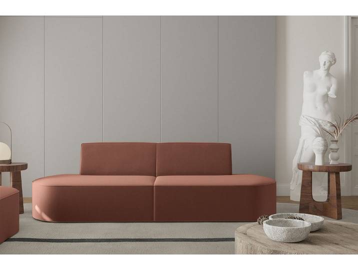 Fun Möbel Sofa Sofa Designersofa 2-Sitzer MILOT in Stoff