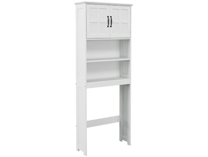 Meuble wc armoire de rangement salle de bain double porte blanc