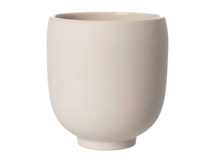 ERNST Pot Ernst sur pied blanc naturel H15 cm Ø14 cm