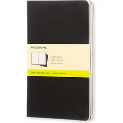 Moleskine Cahier Journals Blanko Notizbücher L schwarz 3 St.