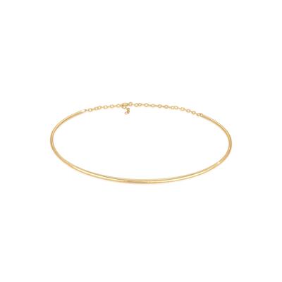 Kette ohne Anhänger ELLI "Elli Halskette Choker Cuff Basic It-Piece Blogger 925er Silber" Gr. 40, gold, Halsketten, Damen, 40, ohne Stein, Silber 925 (Sterlingsilber), L: 40