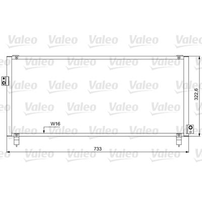 VALEO Kondensator, Klimaanlage 814052 für Subaru