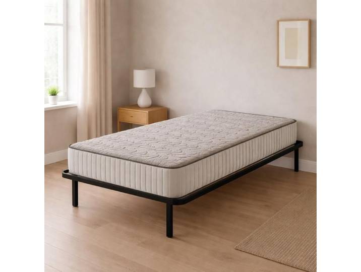 Matelas 100x200 Sommier pieds Protge Matelas Mousse Poli Lattex Indformable - 23 cm - Ferme