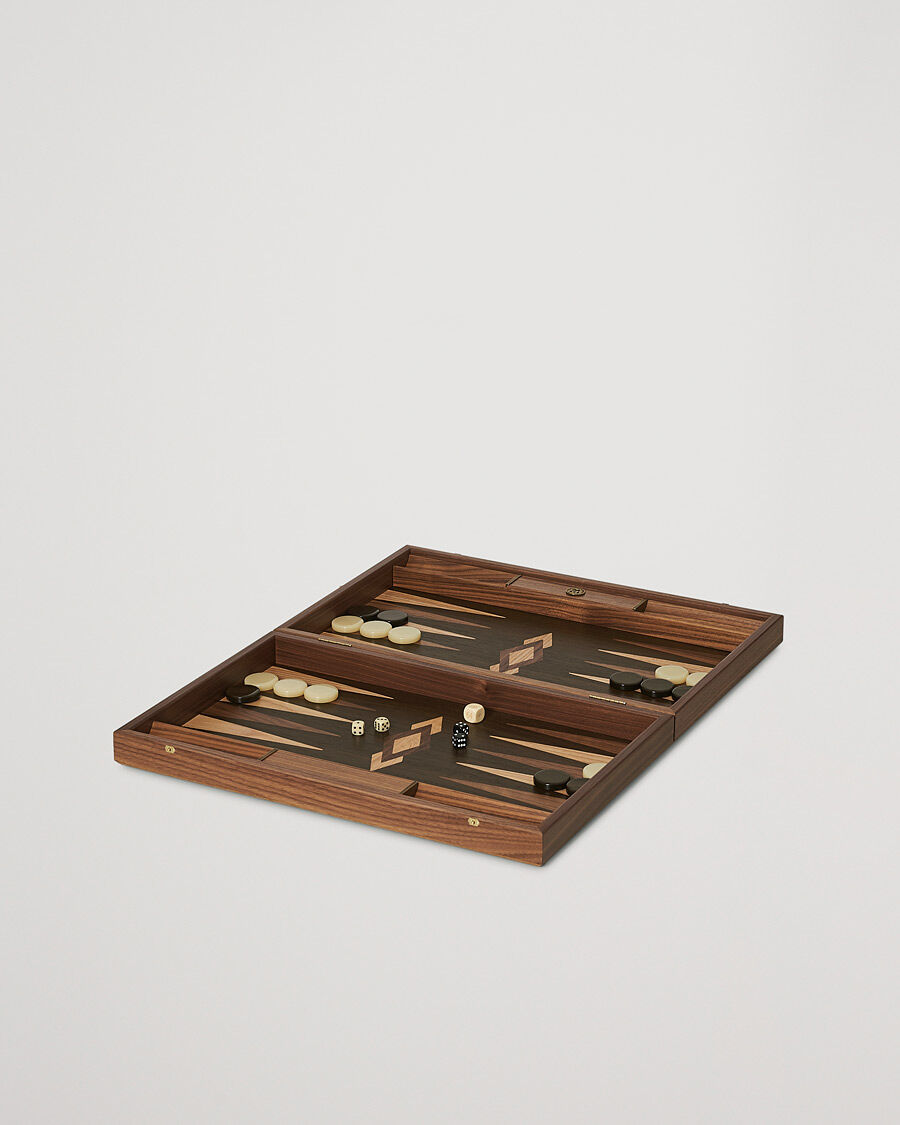 Manopoulos Walnut Natural Tree Large Backgammon men One size Brun