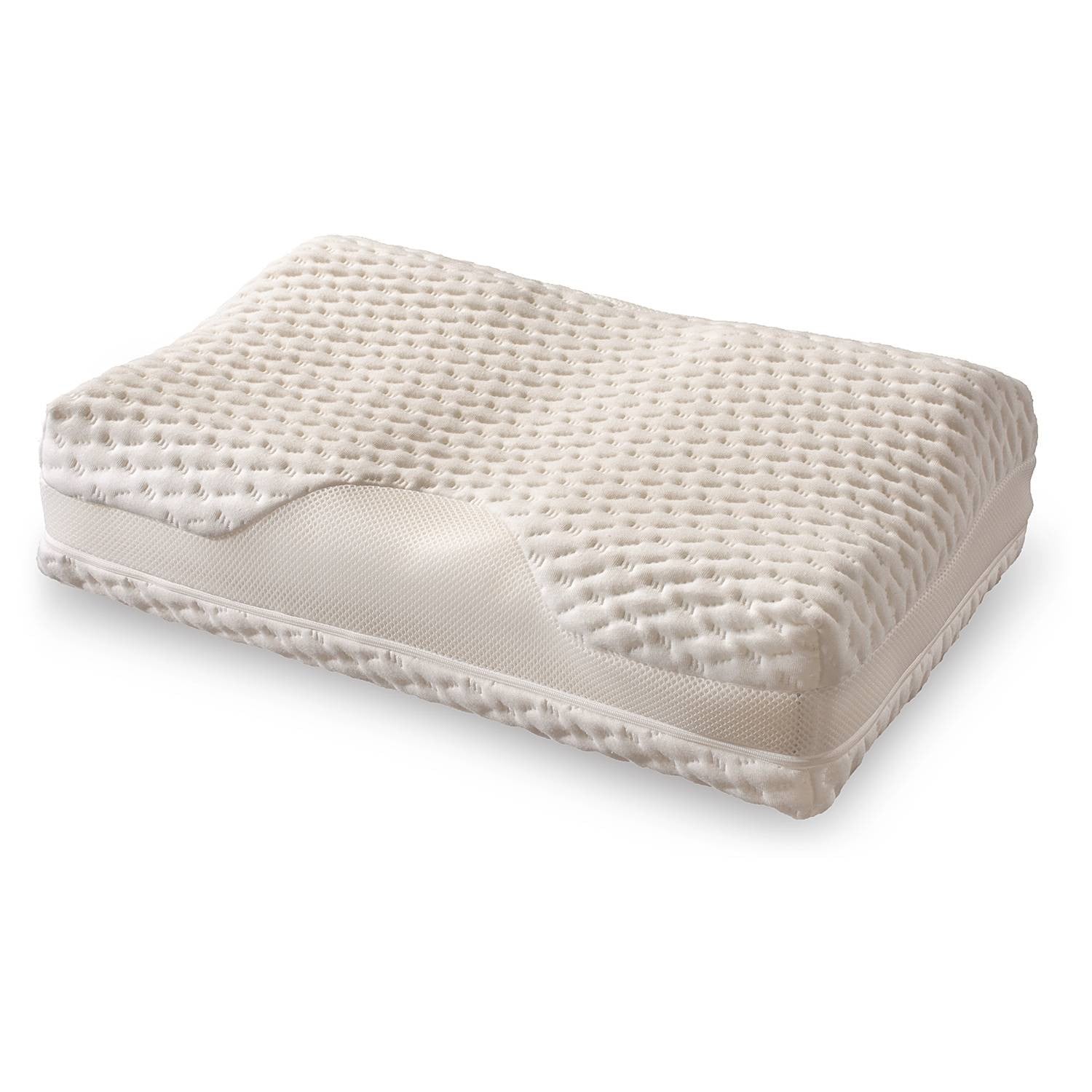 home24 Neksteunkussen Pro-Pil-O Latex wit katoen B: 53 cm, D: 10 cm, H: 12 cm