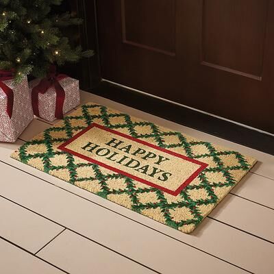 Holiday Trellis Coir Mat - Ballard Designs