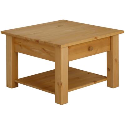 Couchtisch OTTO HOME "Chicago", beige (natur gebeizt, gewachst), B:60cm H:40cm T:60cm, Tische, Couchtisch, in zwei Größen, Landhausstil, zusätzlicher Stauraum