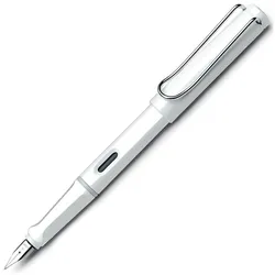 Lamy, Schreibstifte, Füllfeder Safari weiss glanz Federbreite F (1x)