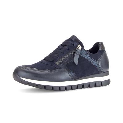 Sneaker GABOR "Sneaker low", Damen, Gr. 35,5, blau, Schuhe Sneaker