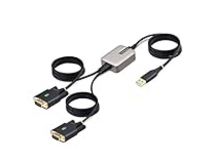 StarTech Adaptateur USB vers Série 2 Ports 4m, FTDI (2P6FFC-USB-SERIAL)