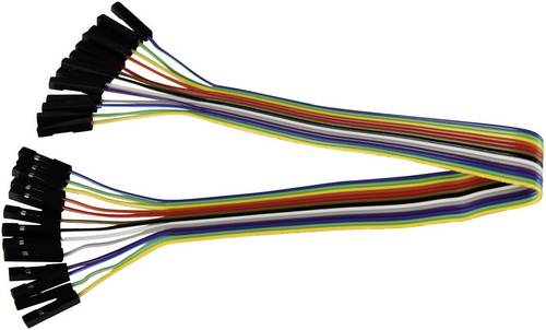 Joy-it RB-CB1-025 Jumper-Kabel Raspberry Pi [13x Drahtbrücken-Buchse - 13x Drahtbrücken-Buchse] 30.00cm Bunt inkl. Pins