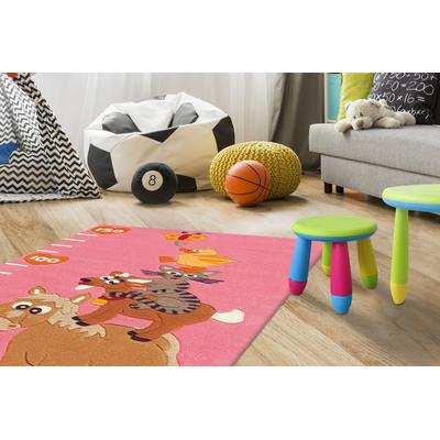 Kinderteppich ARTE ESPINA "Joy 4168", rosa, B:75cm H:22mm L:160cm, Obermaterial: 100% Modacryl, Teppiche, Kinderteppich, Sehr strapazierfähig, Fußbodenheizungsgeeignet