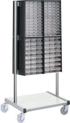 Magazinwagen TRESTON BT-550 B, für 8 Magazine Serie 550, ergonomischer Schiebegriff, bis 150 kg, ohne Magazine, Stahl, grau