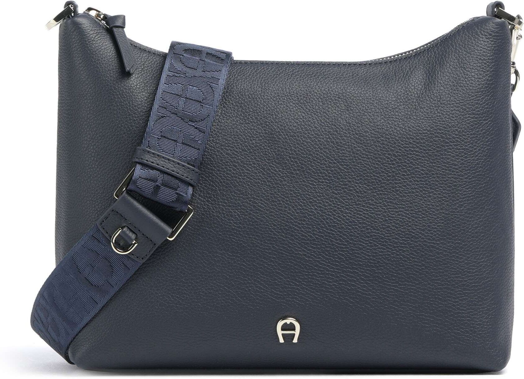 Aigner Zita S Umhängetasche aus Leder, blau