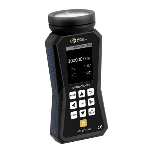 PCE Instruments Stroboskop PCE-LES 108 |lichtstarke 8 High Power LEDs |bis 300000 FPM |Genauigkeit 0,003% |Pocket Size