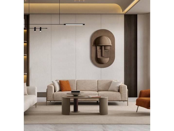 JVmoebel Big-Sofa JVMoebel 4-Sitzer-Sofa in Beige mit Couchtisch und Kissen