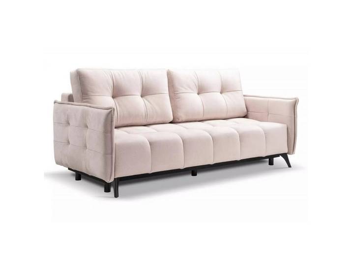 Muffo Sofa GLOSS, Moderne Form mit Steppung, Füllung: HR-Schaum + Wellfeder, Schlaffunktion, mit Bettzeugfach