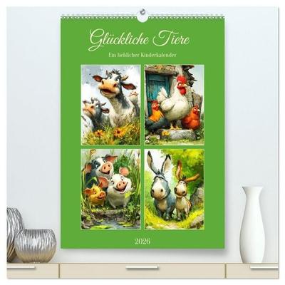 Hurley, R: Glückliche Tiere. Ein lieblicher Kinderkalender (