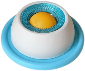 Inspire Curations Interactive Slow Feeder Cat Bowl & Licking Mat Puzzle Toy blue