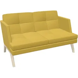 2er Sofa Ona mit Holzgestell & Seitenschale