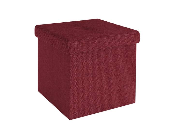 Intirilife Sitzwürfel Faltbar 30/30/30 cm (Rot), Textil, 30x30x30 cm, Wohnzimmer, Sessel, Hocker, Sitzwürfel