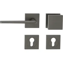 GRIFFWERK Wechselgarnitur REMOTE Schraubtechnik GK4 Rosetten eckig Knopf SQUARE Kaschmirgrau L