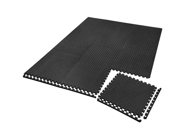 tectake Schutzmattenset, leichte Reinigung und flexibel erweiterbar, schwarz, Schwarz, Kunststoff, 124x307 cm, Teppiche und Böden, Bodenbeläge, Bodenzubehör, Bodenschutzmatten
