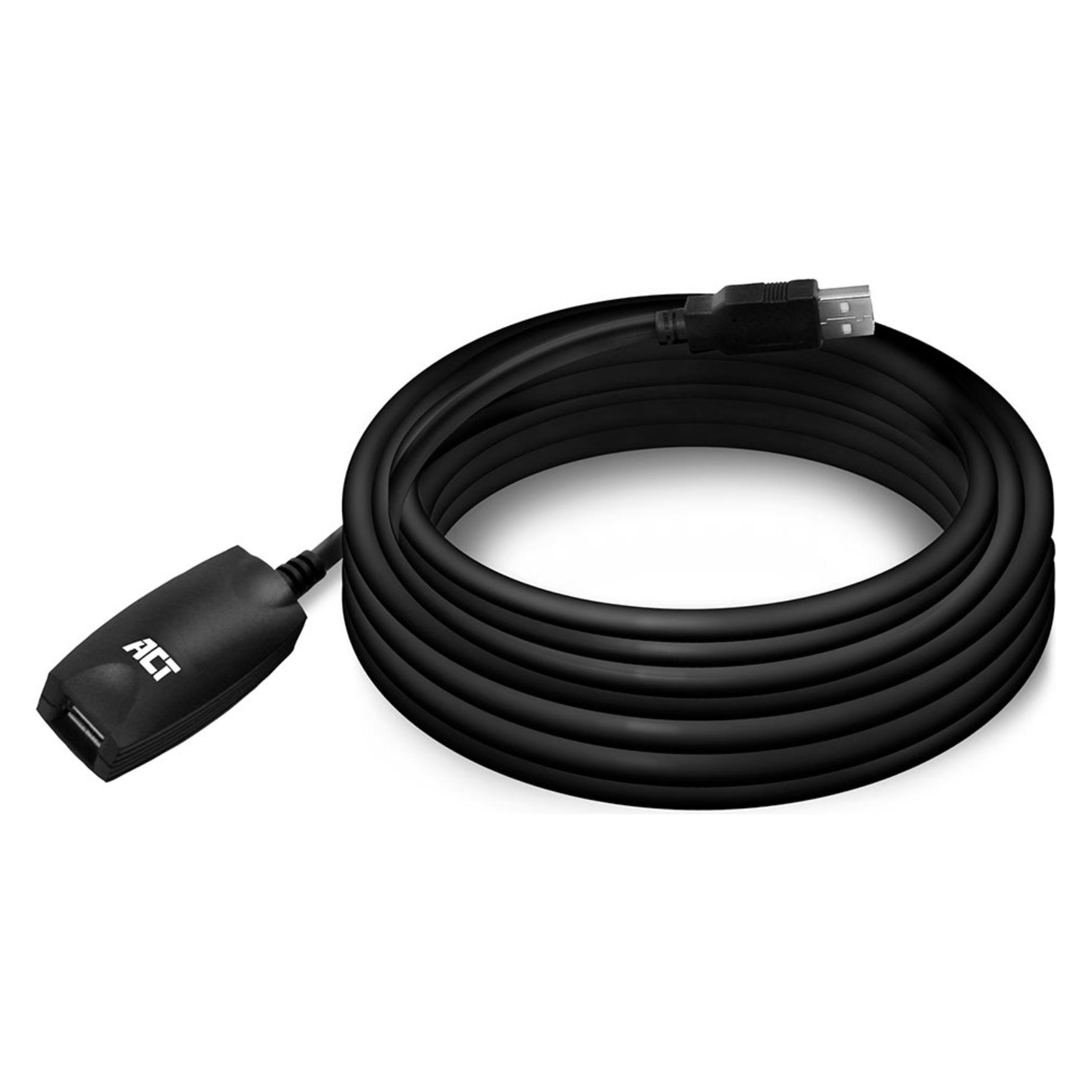 ACT AC6005 USB Kabel 5 m 2.0 USB A Schwarz (5 m, USB 2.0) (AC6005)