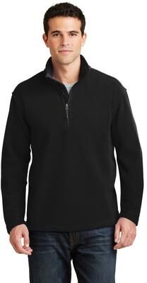 Port Authority F218 Value Fleece 1/4-Zip Pullover T-Shirt in Black size Large