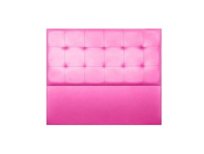 Matris Kopfteil mit Polsterung aus Kunstleder Prag, 120 cm Höhe und Verankerungen, Rosa, 100 x 120 x 8 cm, Bett 90 cm