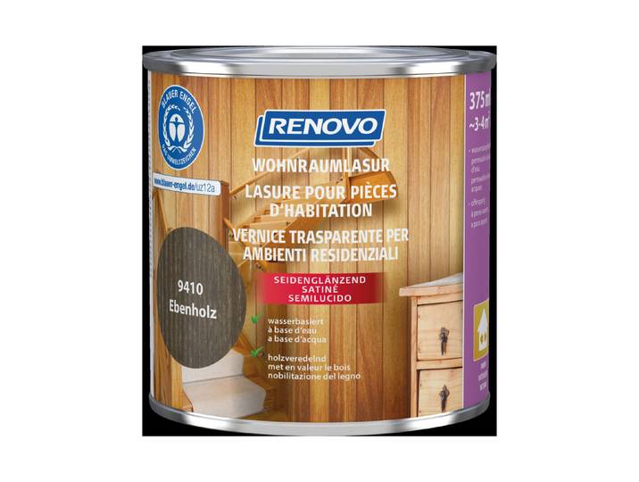 Renovo Wohnraumlasur Ebenholz 0.375 l Seidenglanz