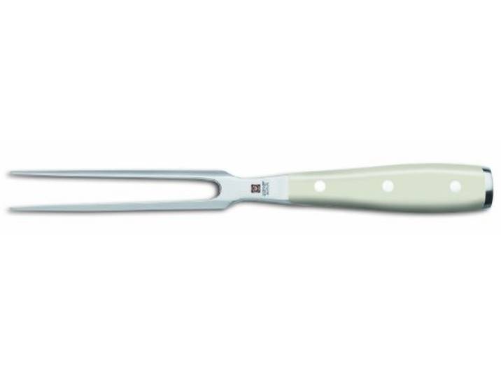 WÜSTHOF Fleischgabel 16 cm, Classic Ikon Crème (4414-0/16), hochwertige Tranchiergabel, Edelstahl, rostfrei, weißer Griff