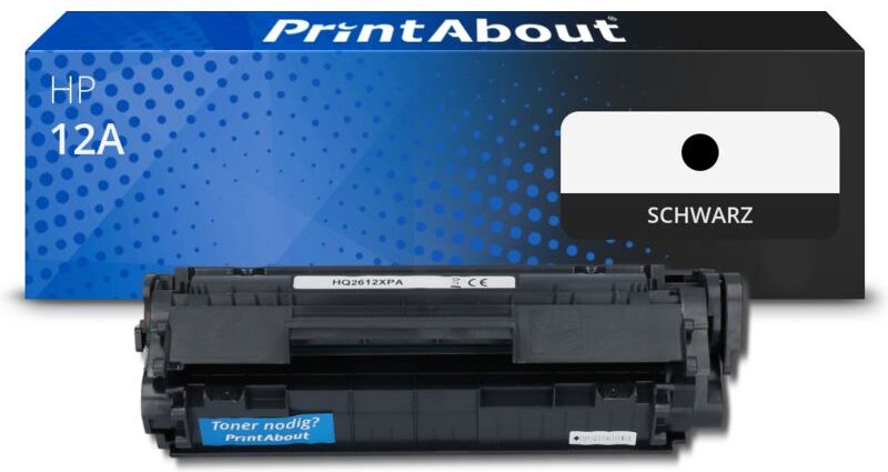 PrintAbout Hausmarke HP 12X (Q2612X) Toner Schwarz Hohe Kapazität
